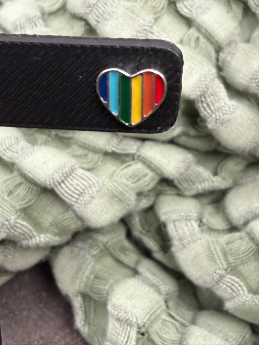 Rainbow Heart Enamel Stud Earrings Silver Tone Pride Jewelry